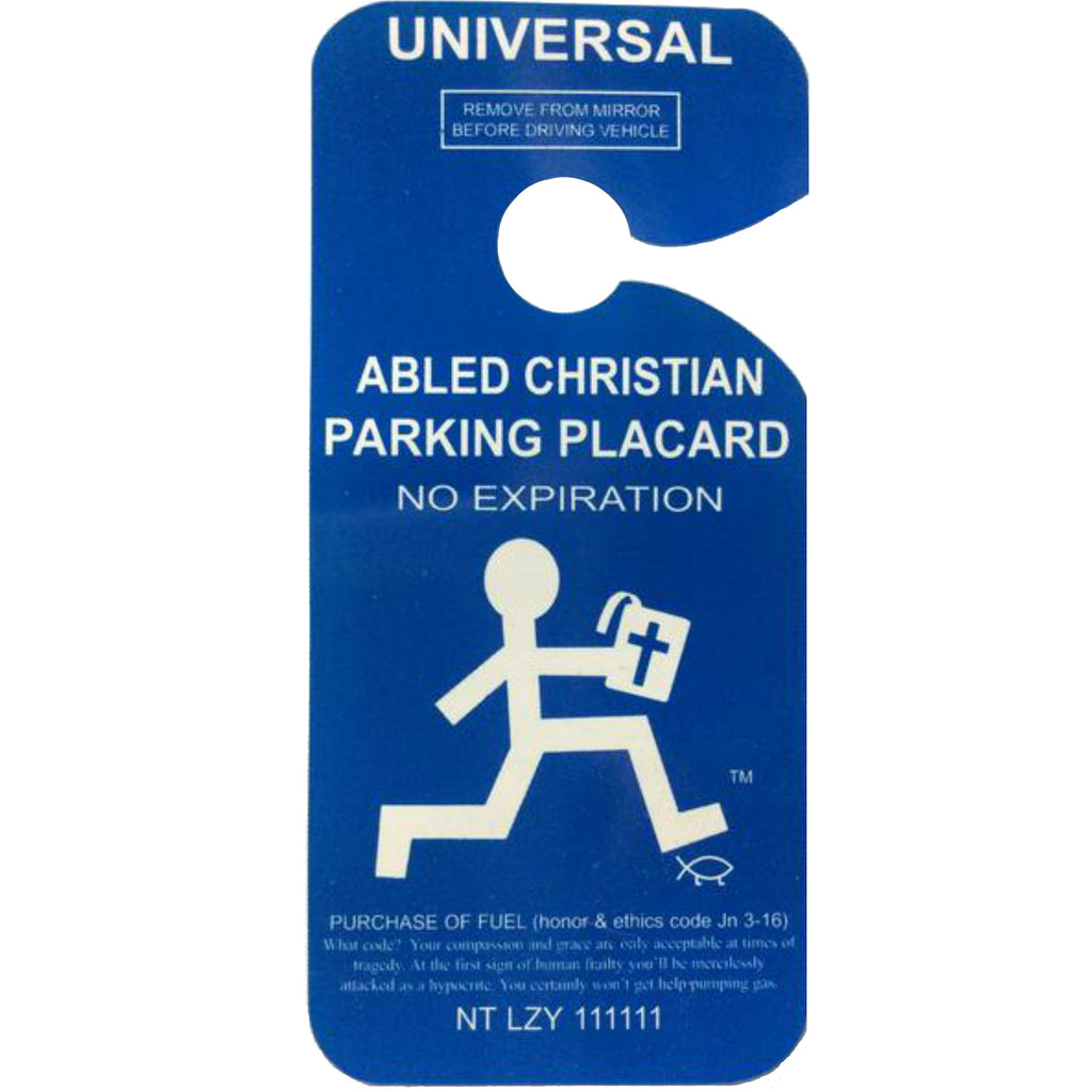 Christian Parking-Rear-View Mirror Signs-Goofy That
