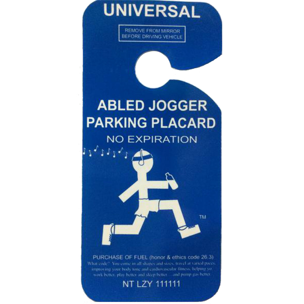 Jogger Parking-Rear-View Mirror Signs-Goofy That