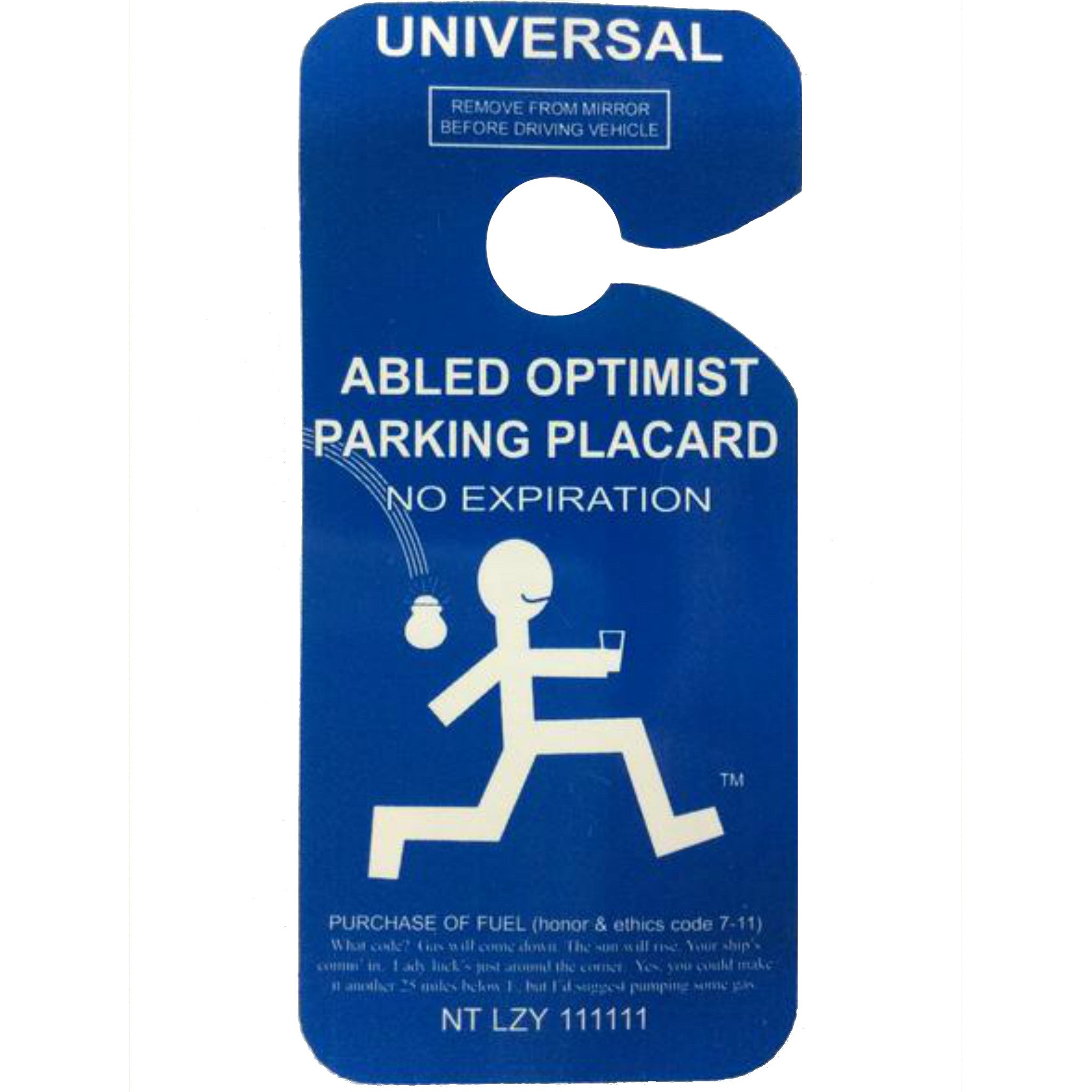 Optimist Parking-Rear-View Mirror Signs-Goofy That