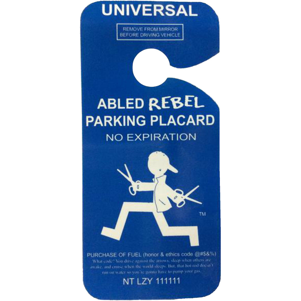 Rebel Parking-Rear-View Mirror Signs-Goofy That