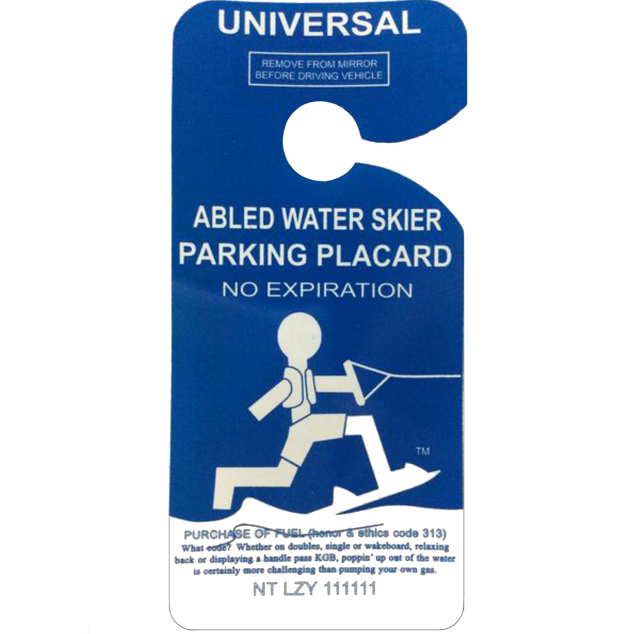 Water Skier Parking-Rear-View Mirror Signs-Goofy That